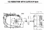 VILLIERS SERIES ProMoteur G160VFS-B REDUCTEUR 1/2 & EMBRAYAGE CENTRIFUGE (Arbre 20mm) (5.5CV)